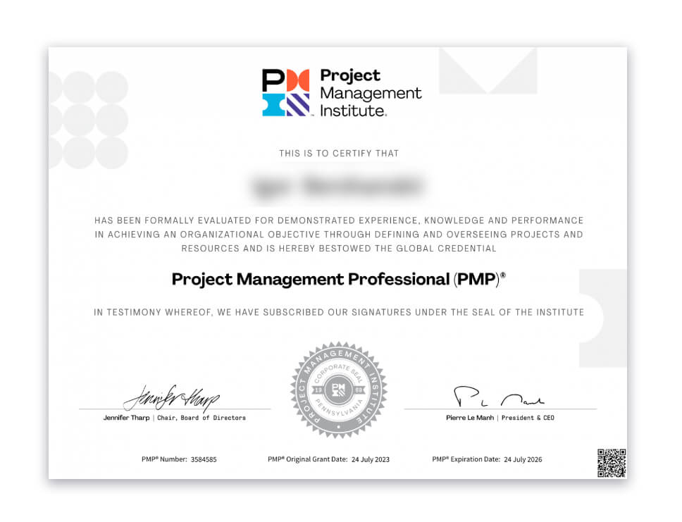 Сертификат PMP 